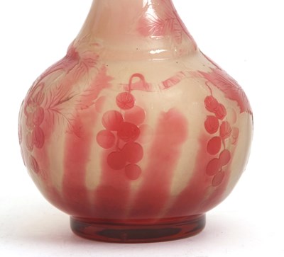Lot 7 - Galle Cameo Glass Vase the globular body with...