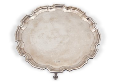 Lot 311 - An Elizabeth II silver salver plain ground...