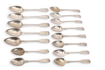 Lot 320 - A group of five George IV silver fiddle...