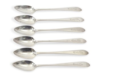 Lot 321 - Six Irish Provincial silver long handled...