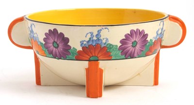 Lot 9 - A Clarice Cliff Odilon shaped Art Deco bowl in...
