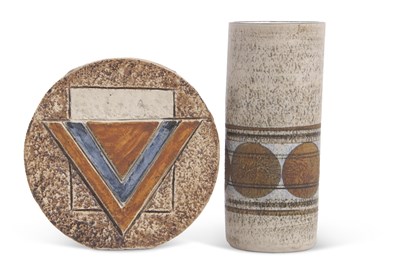 Lot 13 - A Troika disc vase and further Troika...