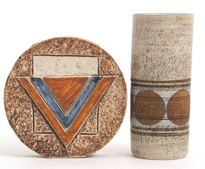 Lot 13 - A Troika disc vase and further Troika...