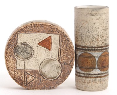 Lot 13 - A Troika disc vase and further Troika...