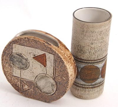 Lot 13 - A Troika disc vase and further Troika...