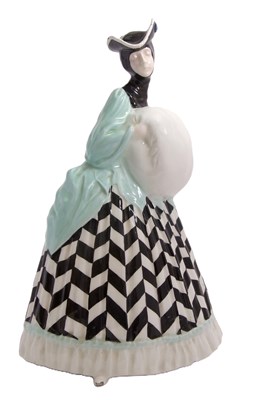 Lot 18 - A Goldscheider figure of "Masquerade" designed...