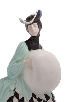 Lot 18 - A Goldscheider figure of "Masquerade" designed...