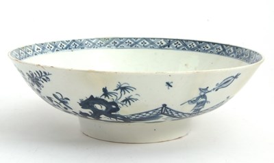 Lot 20 - A rare Lowestoft porcelain shallow bowl circa...