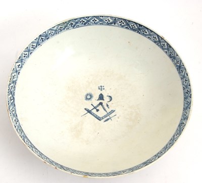 Lot 20 - A rare Lowestoft porcelain shallow bowl circa...