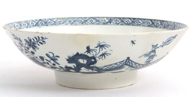 Lot 20 - A rare Lowestoft porcelain shallow bowl circa...