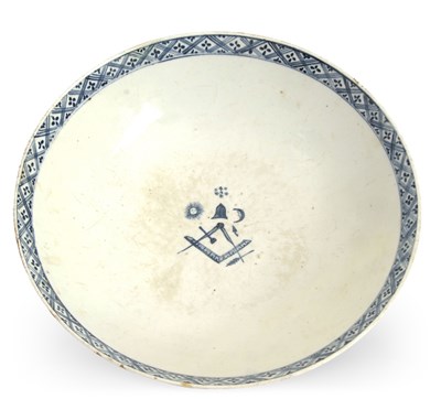 Lot 20 - A rare Lowestoft porcelain shallow bowl circa...
