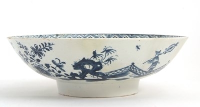 Lot 20 - A rare Lowestoft porcelain shallow bowl circa...