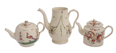 Lot 24 - Two late 18th Century cream ware teapots and...