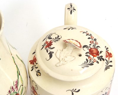 Lot 24 - Two late 18th Century cream ware teapots and...