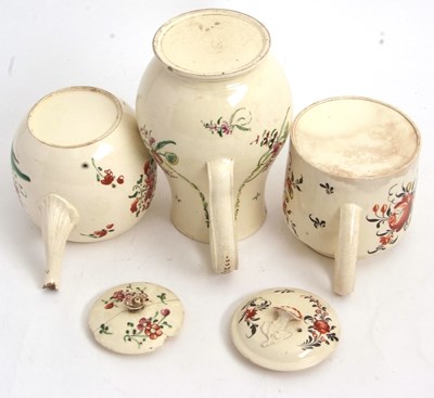 Lot 24 - Two late 18th Century cream ware teapots and...