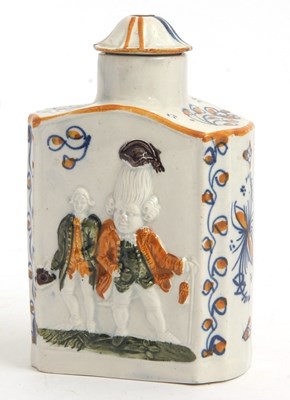 Lot 27 - A Pratt ware tea caddy and cover decorated in...