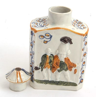 Lot 27 - A Pratt ware tea caddy and cover decorated in...