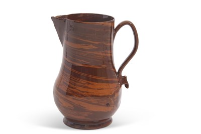 Lot 28 - A rare mid 18th Century Astbury agate ware jug...