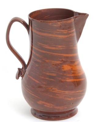 Lot 28 - A rare mid 18th Century Astbury agate ware jug...