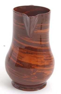Lot 28 - A rare mid 18th Century Astbury agate ware jug...