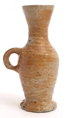 Lot 29 - An interesting Medieval pottery jug of ribbed...