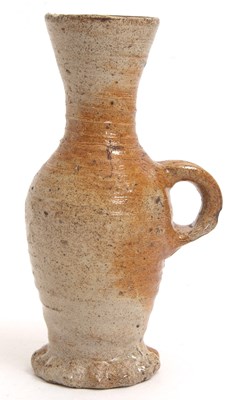 Lot 29 - An interesting Medieval pottery jug of ribbed...