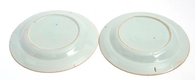 Lot 35 - A pair of mid 18th Century Delft plates with...