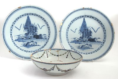Lot 36 - A pair of mid 18th Century English Delft...