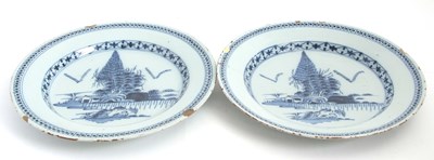 Lot 36 - A pair of mid 18th Century English Delft...