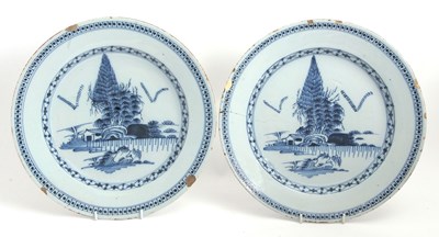 Lot 36 - A pair of mid 18th Century English Delft...