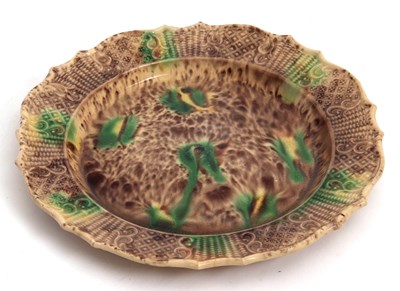 Lot 37 - A mid 18th Century cream ware plate with...