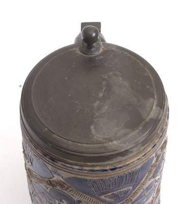 Lot 38 - A German pottery tankard or stein Westerwald...