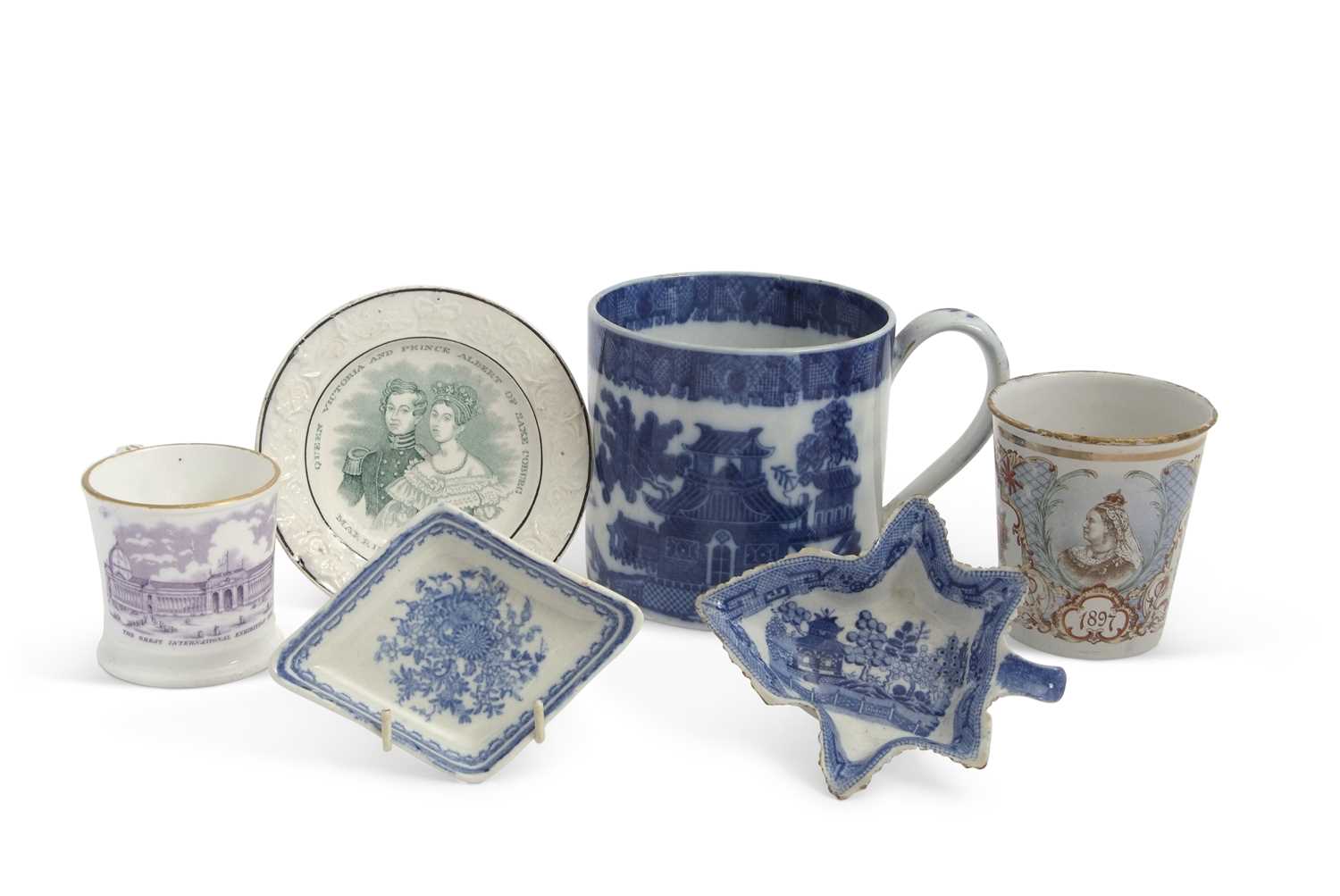 Lot 39 - A group of 19th Century pearl ware comprising...
