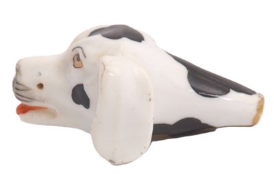 Lot 43 - A 19th Century Staffordshire dog whistle,...