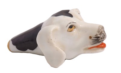 Lot 43 - A 19th Century Staffordshire dog whistle,...