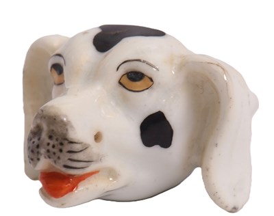 Lot 43 - A 19th Century Staffordshire dog whistle,...