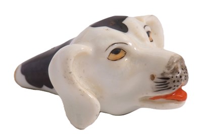 Lot 43 - A 19th Century Staffordshire dog whistle,...
