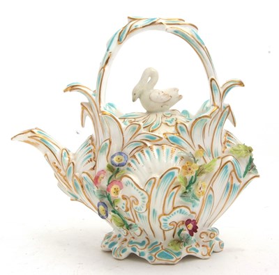 Lot 45 - A mid 19th Century Coalbrookedale teapot and...
