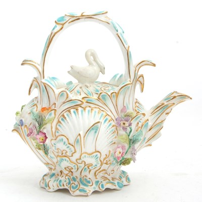 Lot 45 - A mid 19th Century Coalbrookedale teapot and...
