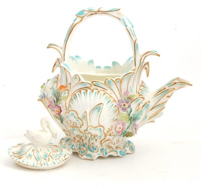 Lot 45 - A mid 19th Century Coalbrookedale teapot and...