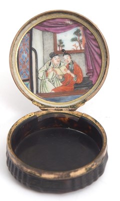 Lot 51 - A small Chinese trinket box with tortoiseshell...