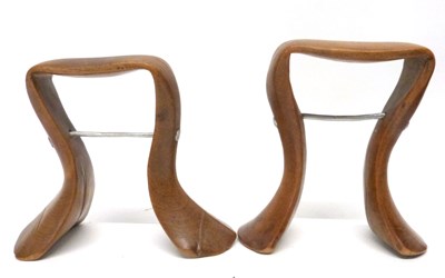 Lot 198 - Two Ugandan Karamajong headrests (2)