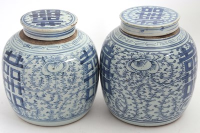 Lot 54 - A pair of 19th Century Chinese porcelain...