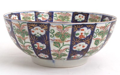 Lot 55 - A large Oriental porcelain punch bowl with...