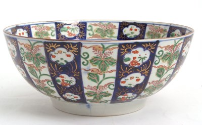 Lot 55 - A large Oriental porcelain punch bowl with...