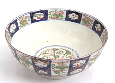 Lot 55 - A large Oriental porcelain punch bowl with...