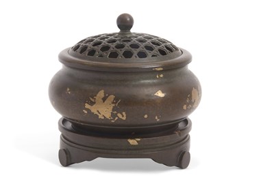 Lot 61 - A Chinese bronze Censer three section base...