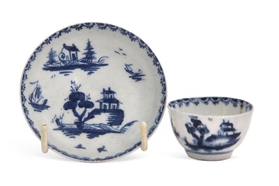 Lot 201 - A Lowestoft porcelain miniature or toy tea...