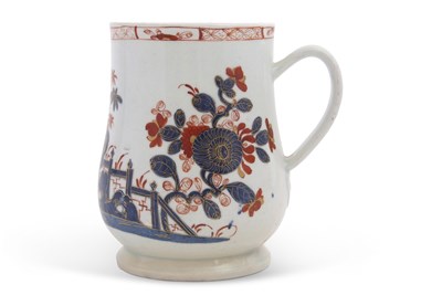 Lot 207 - A Bow porcelain large bell shaped tankard...