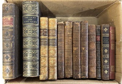 Lot 812 - ONE BOX: Mixed antiquarian and leatherbound,...